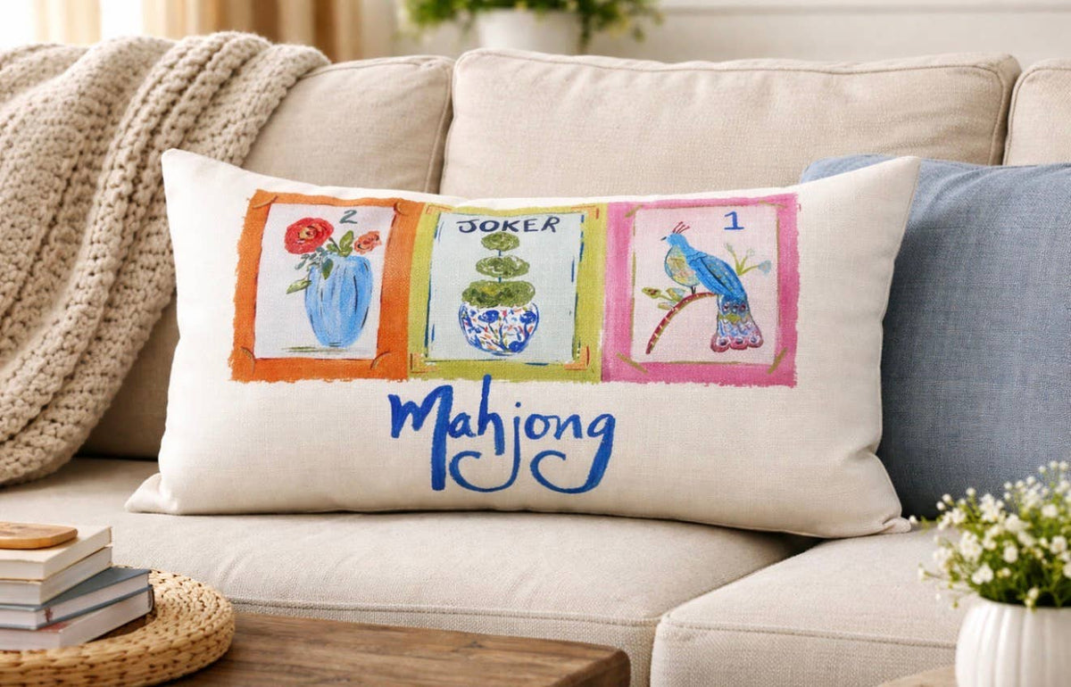 Mahjong Lumbar Pillow