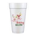 Merry Mahjong Full Color Foam Cups - Christmas