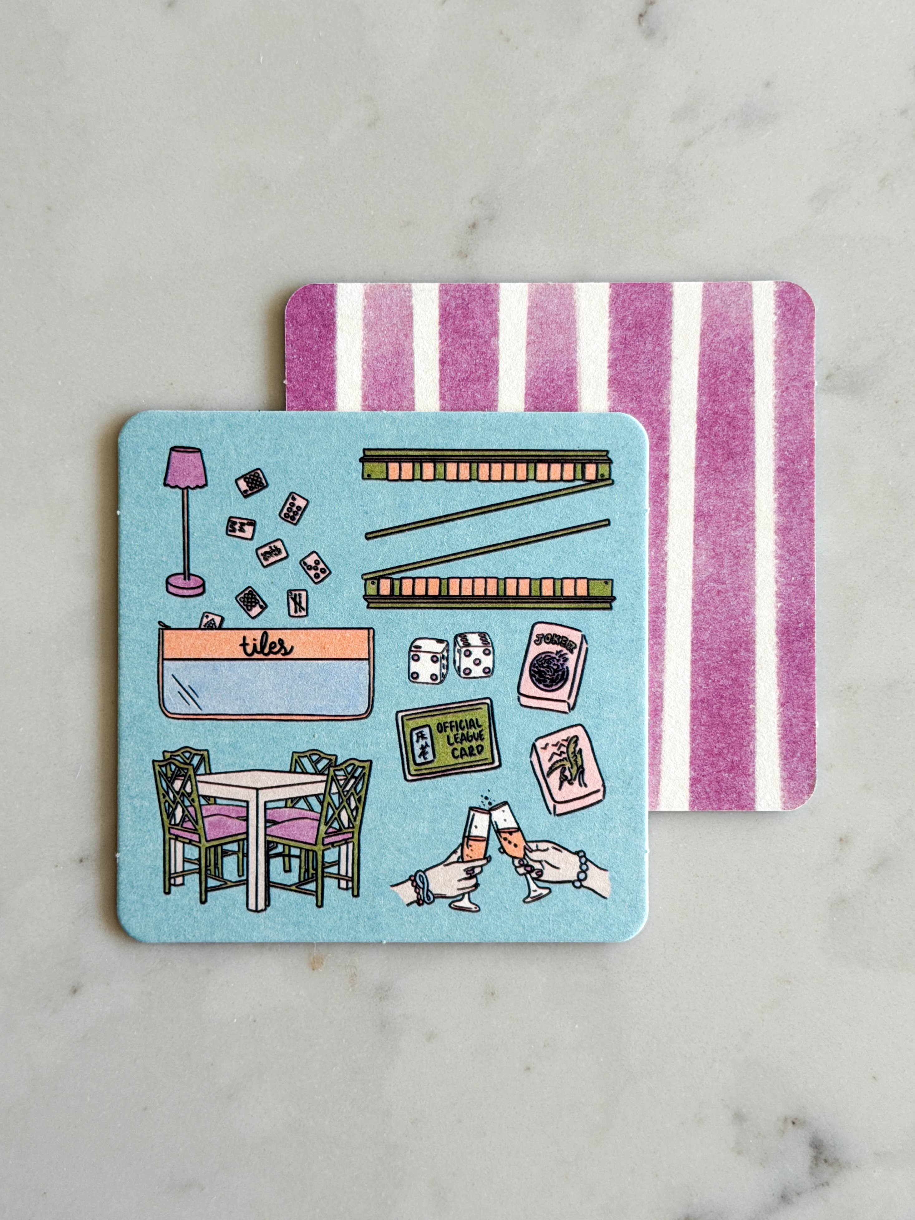 Mahjong Essentials Disposable Coasters – Set of 12