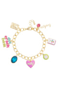 I'm Just a (Mahj) Girl Enamel Charm Bracelet in Pastel Multi