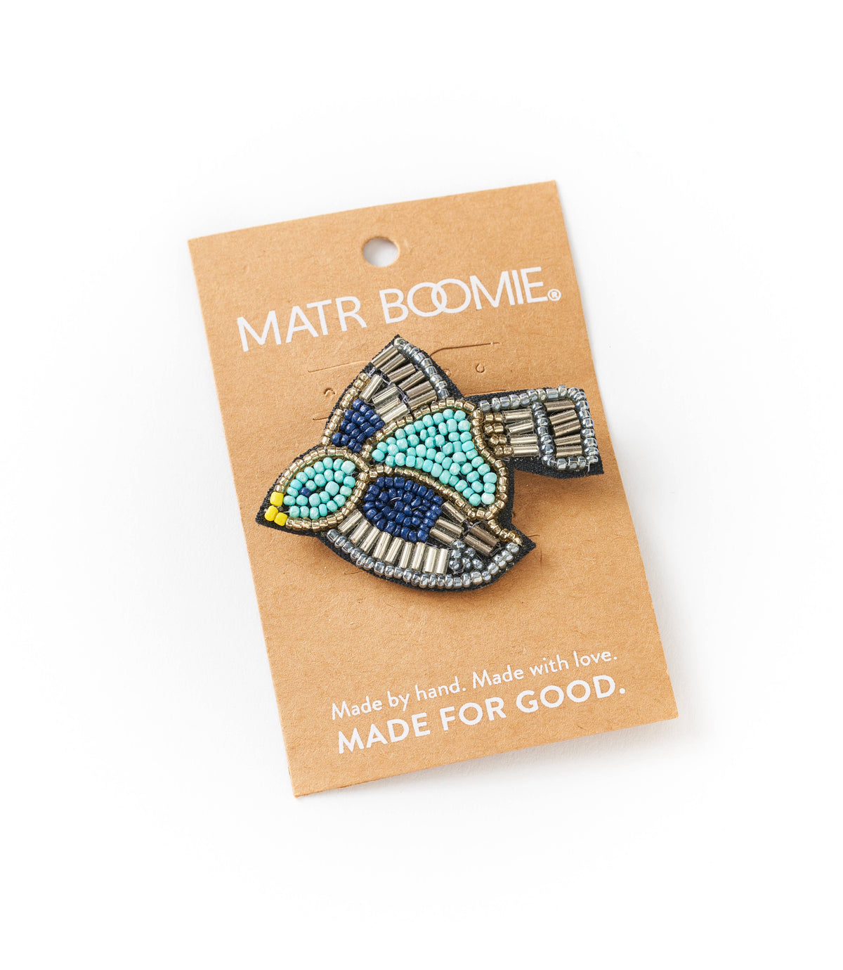 Bala Mani Beaded Bird Brooch Pin - Handmade, Fair Trade